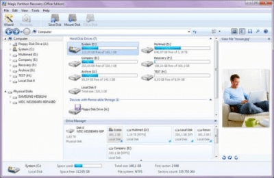 Capture d'écran de l'application Magic Partition Recovery Portable - #1