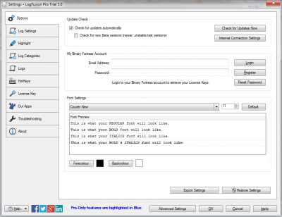 Capture d'écran de l'application LogFusion - #4