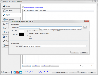 Capture d'écran de l'application LogFusion - #5