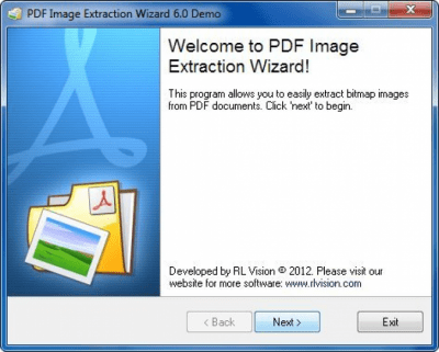 Capture d'écran de l'application PDF Image Extraction Wizard Portable - #1