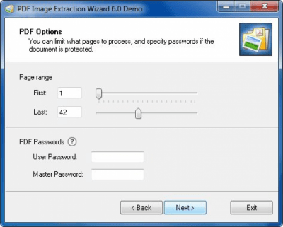 Capture d'écran de l'application PDF Image Extraction Wizard Portable - #3