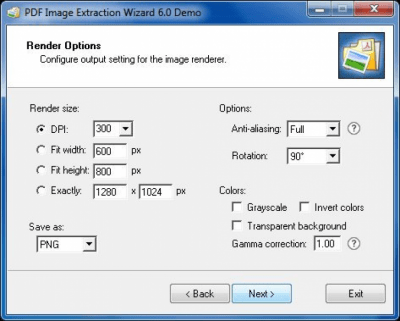 Capture d'écran de l'application PDF Image Extraction Wizard Portable - #5