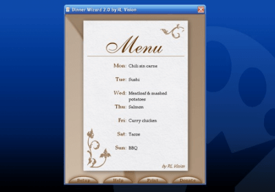 Capture d'écran de l'application DinnerWiz Portable - #1