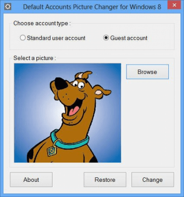 Capture d'écran de l'application Default Accounts Picture Changer - #1