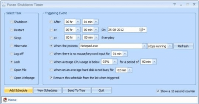 Capture d'écran de l'application Puran Shutdown Timer - #1