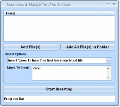 Capture d'écran de l'application Insert Lines In Multiple Text Files - #1