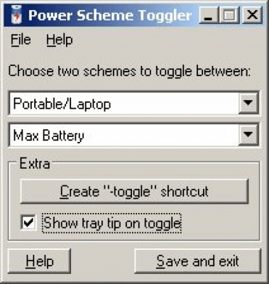 Capture d'écran de l'application Power Scheme Toggler - #1