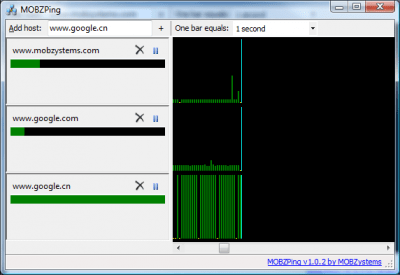 Capture d'écran de l'application MOBZPing - #1