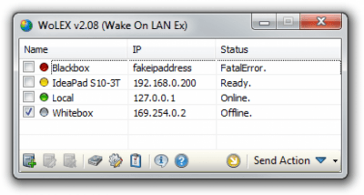 Capture d'écran de l'application Wake On LAN Ex 2 - #1