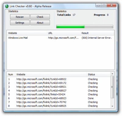 Capture d'écran de l'application Link Checker - #1