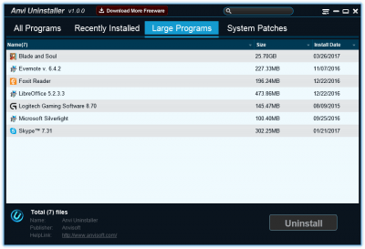 Capture d'écran de l'application Anvi Uninstaller - #3