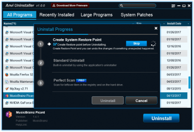 Capture d'écran de l'application Anvi Uninstaller - #4