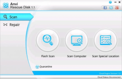 Capture d'écran de l'application Anvi Rescue Disk - #1