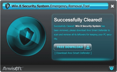 Capture d'écran de l'application Win 8 Security System Removal Tool - #1