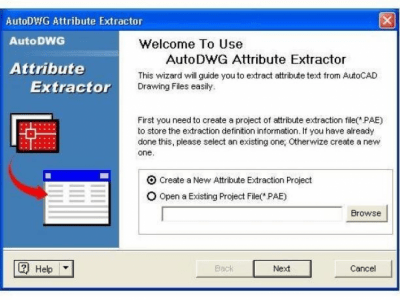 Capture d'écran de l'application AutoDWG Attribute Extractor - #1