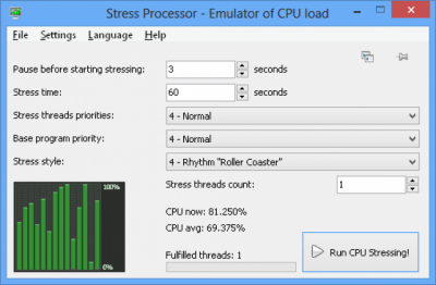 Capture d'écran de l'application Stress Processor - #3