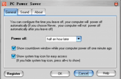 Capture d'écran de l'application PC Power Saver - #1