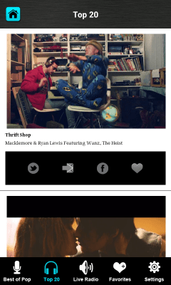 Capture d'écran de l'application Internet Radio & Video Songs - #3