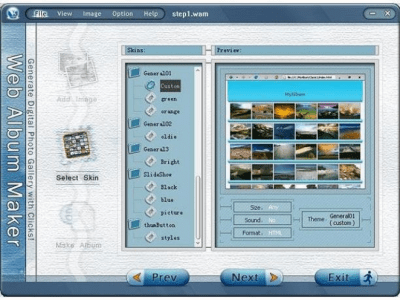 Capture d'écran de l'application Web Album Maker - #2