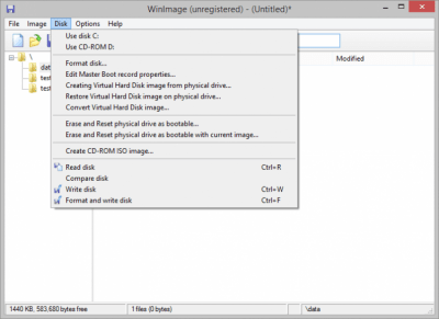 Capture d'écran de l'application WinImage - #3