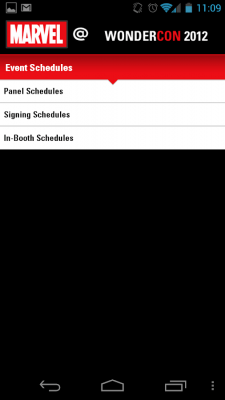 Capture d'écran de l'application Marvel Events - #3