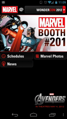 Capture d'écran de l'application Marvel Events - #4