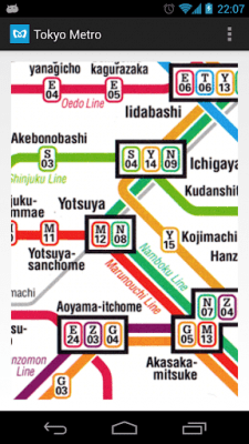 Capture d'écran de l'application Tokyo Metro MAP - #1