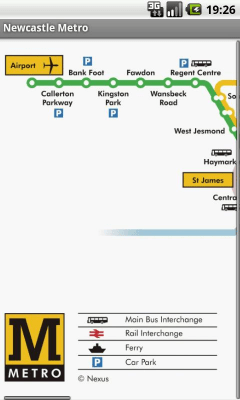Capture d'écran de l'application Newcastle Metro MAP - #2