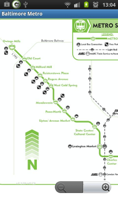 Capture d'écran de l'application Baltimore Metro MAP - #1