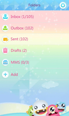 Capture d'écran de l'application GO SMS Pro CuteMonster ThemeEX - #3