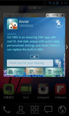 Capture d'écran de l'application GO SMS Pro Seabed Super ThemEX - #3