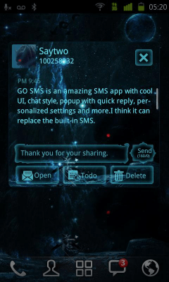 Capture d'écran de l'application GO SMS Pro Slayer ThemeEX - #2