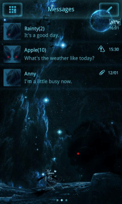 Capture d'écran de l'application GO SMS Pro Slayer ThemeEX - #3