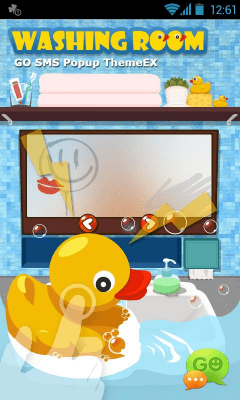 Capture d'écran de l'application GOSMS WashingRoom Pop ThemeEX - #1