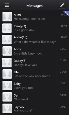 Capture d'écran de l'application GO SMS Pro IPhoneBlack ThemeEX - #4