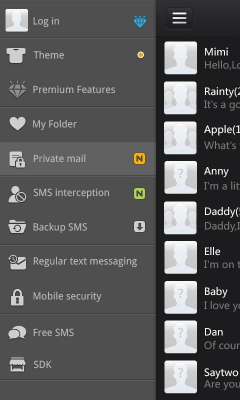 Capture d'écran de l'application GO SMS Pro IPhoneBlack ThemeEX - #5