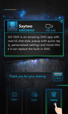 Capture d'écran de l'application GO SMS Pro OpticalCard Pop Thx - #4