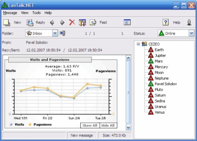 Capture d'écran de l'application LANTALK NET - #6