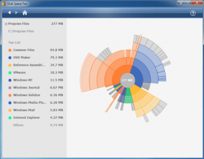 Capture d'écran de l'application Disk Space Fan 4 Free - #1