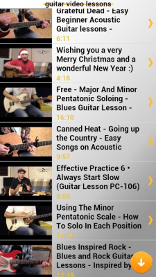 Capture d'écran de l'application Cours de guitare - #2