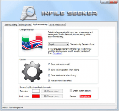 Capture d'écran de l'application InFile Seeker - #3