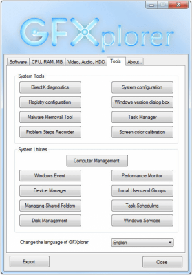 Capture d'écran de l'application GFXplorer - #4