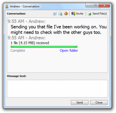 Capture d'écran de l'application Softros LAN Messenger - #2