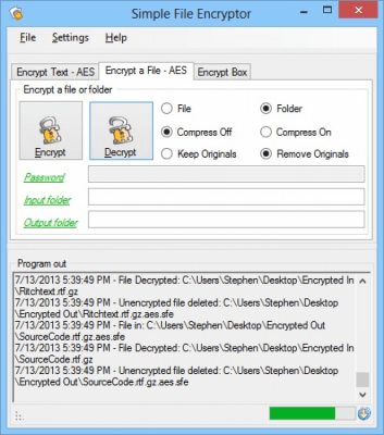 Capture d'écran de l'application Simple File Encryptor - #3
