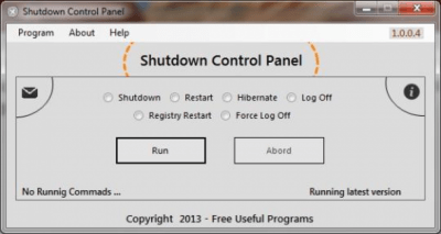 Capture d'écran de l'application Shutdown Control Panel - #1