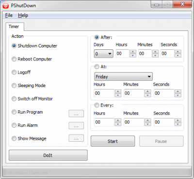 Capture d'écran de l'application PShutDown - #1