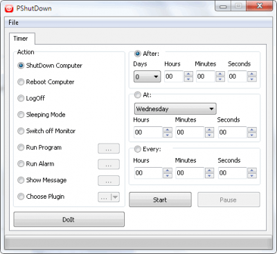 Capture d'écran de l'application PShutDown Portable - #2