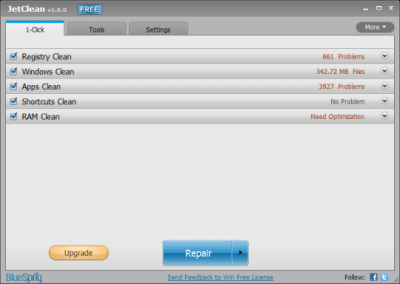 Capture d'écran de l'application JetClean - #3