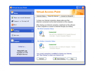 Capture d'écran de l'application Virtual Access Point - #1