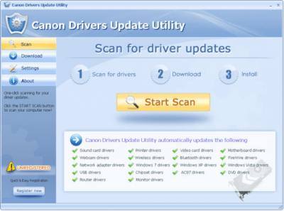 Capture d'écran de l'application Canon Drivers Update Utility - #1